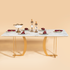 Oasis Odyssey Dining Table  Gold - White Marble Top (Stainless Steel/Delhi Ncr Only)